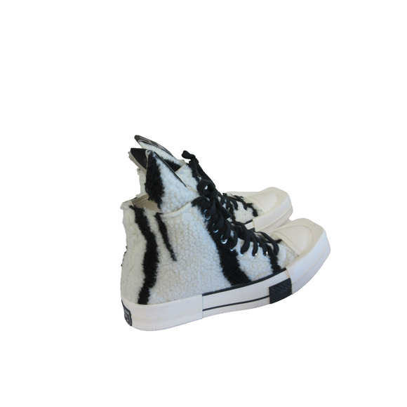 CONVERSE 2023 Rick Owens Dark Shadow Collab Unisex Zebra 6.5 Faux Shearling Shoe main image 10